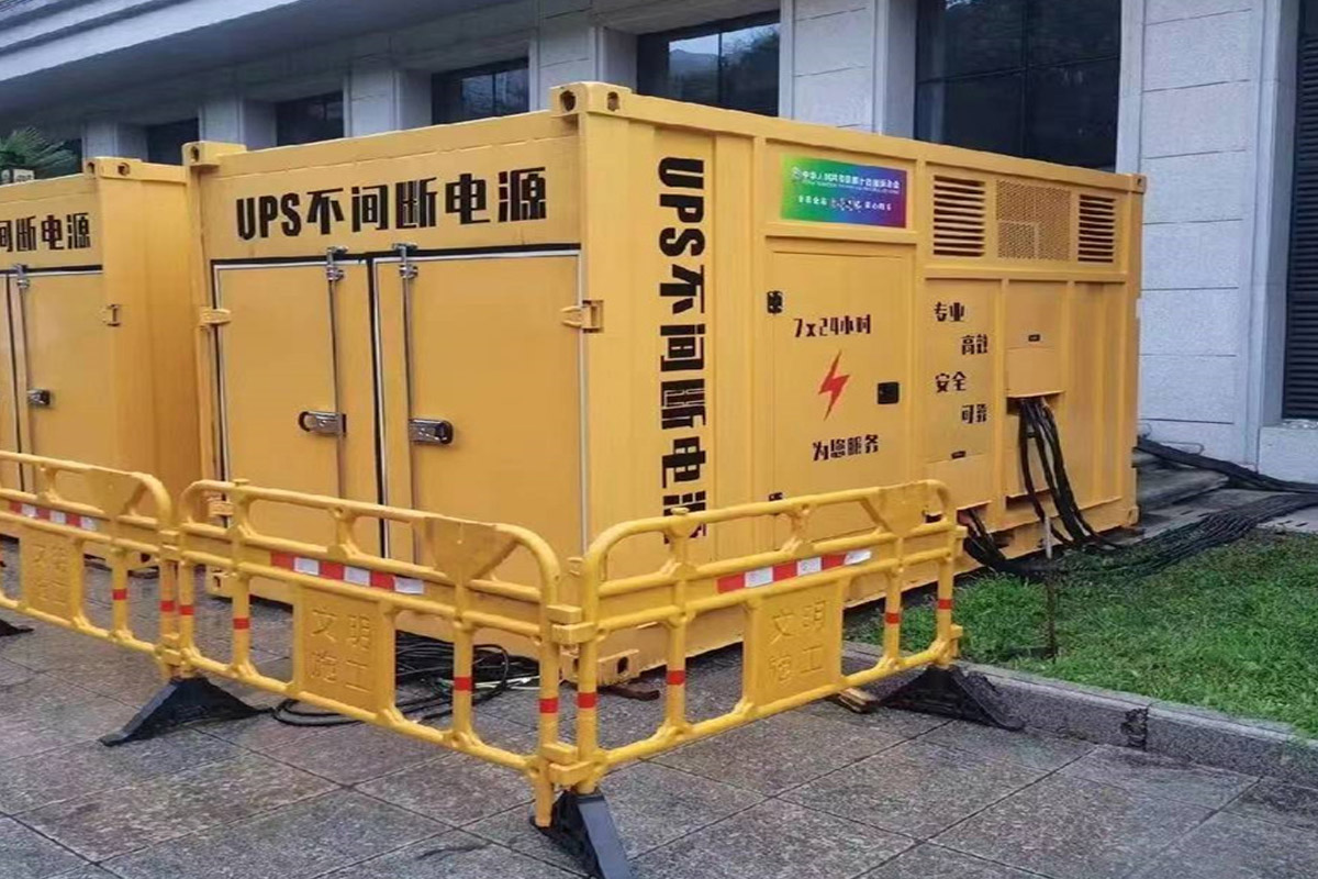 石台发电机租赁施工现场