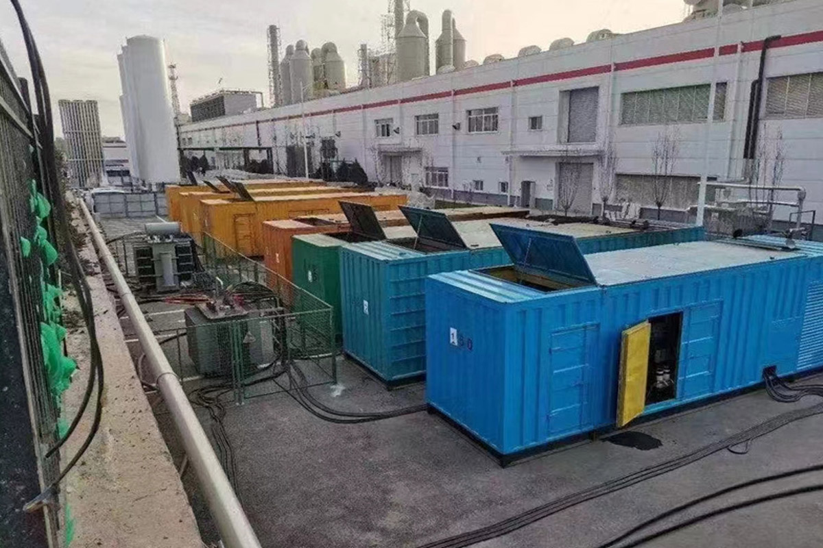 石台发电机租赁施工现场
